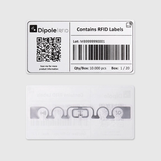 Étiquette logistique RFID 100x50 détail